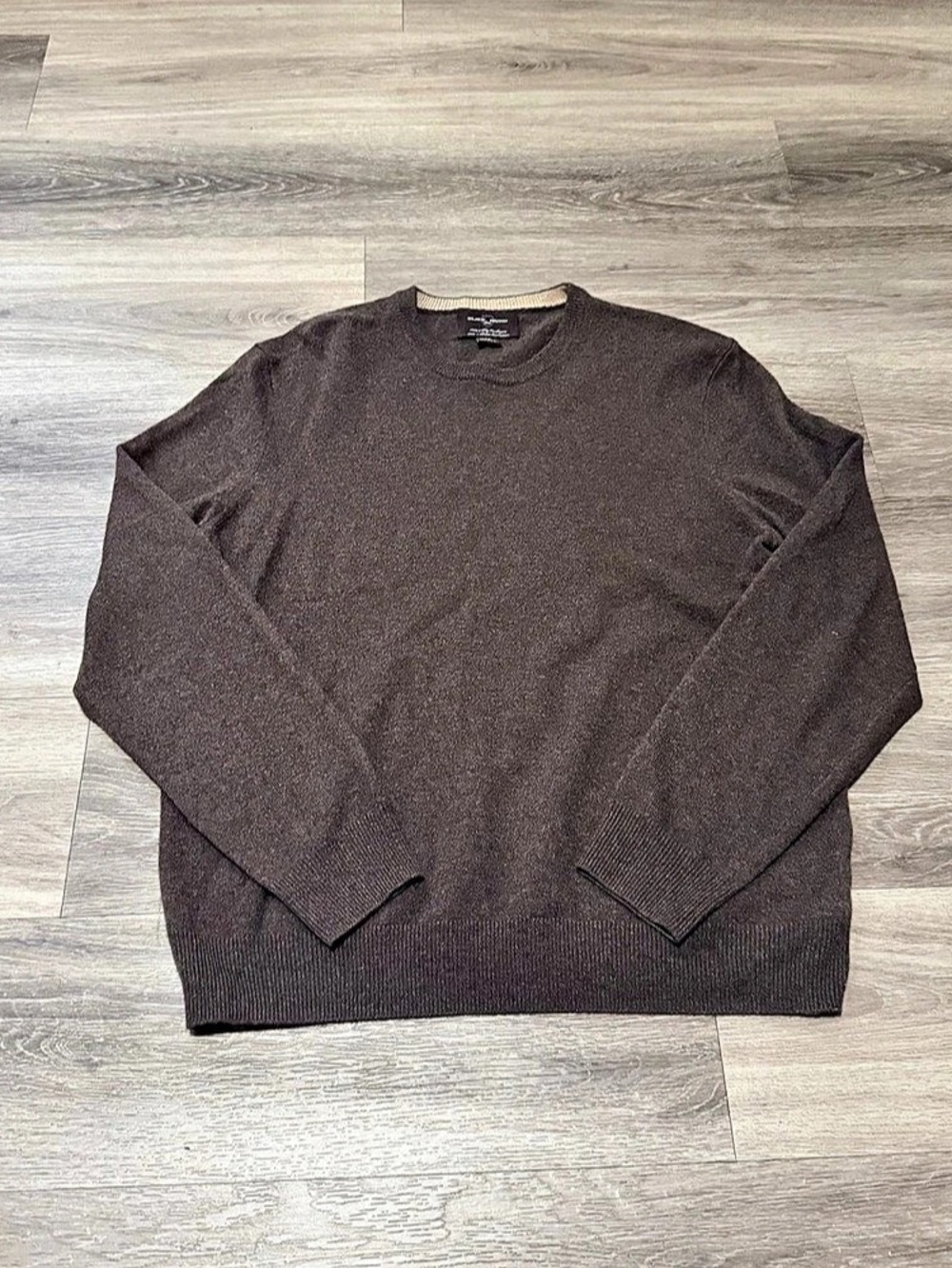 Black Brown 1826 Cashmere Crewneck Sweater Brown Size Large Like New